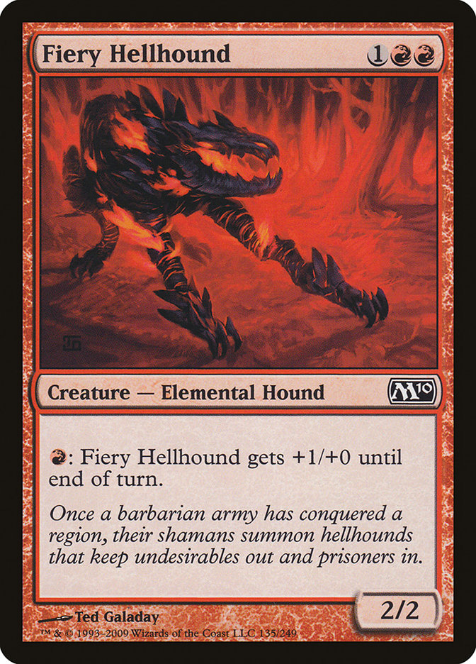 Fiery Hellhound - Magic The Gathering - Magic 2010 M10