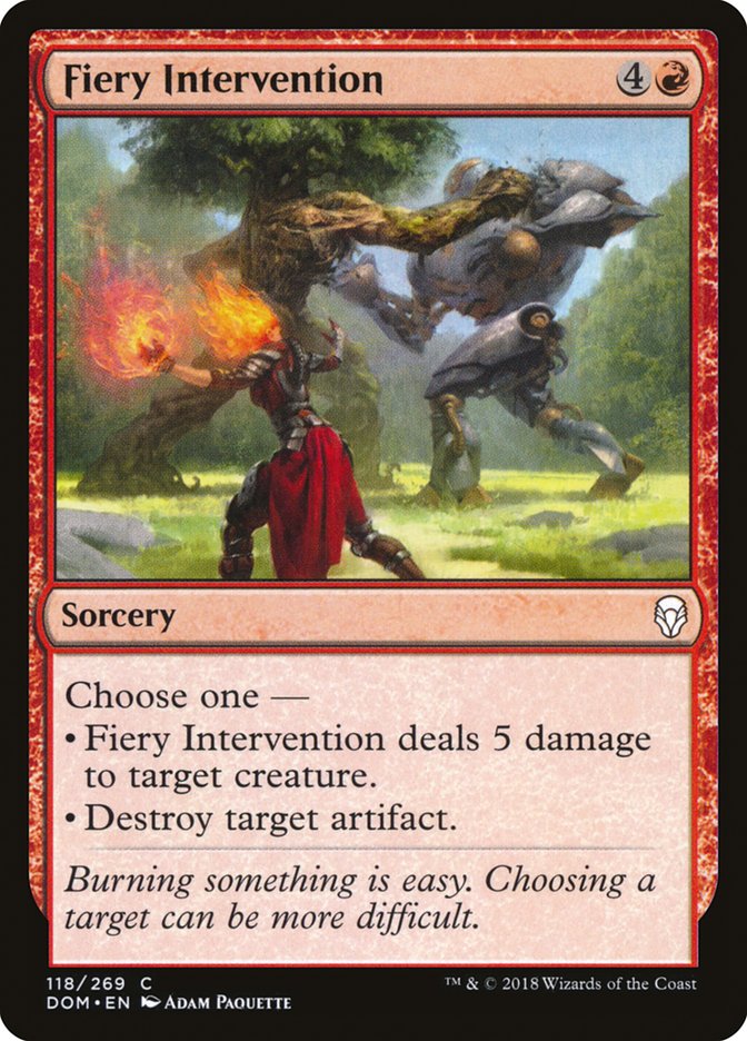 Fiery Intervention - Magic The Gathering - Dominaria dom-118