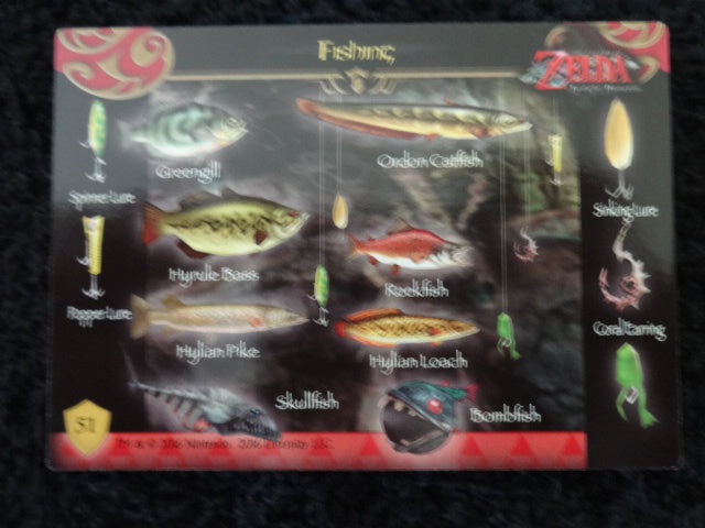 Fishing Enterplay 2016 Legend Of Zelda Collectable Trading Card Number 51