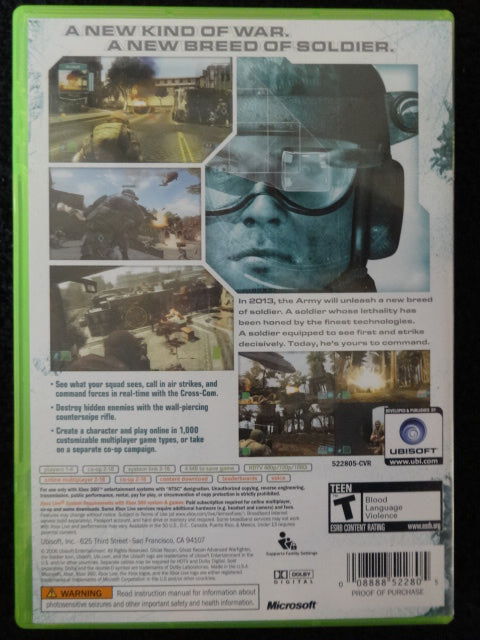Ghost Recon Advenced Warfighter Microsoft Xbox 360