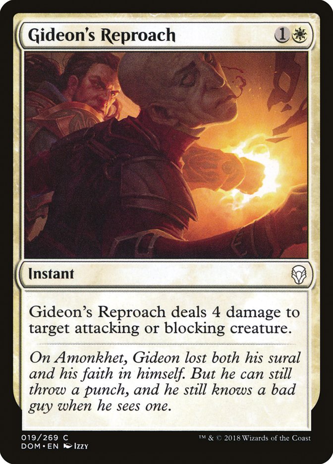 Gideon's Reproach - Magic The Gathering - Dominaria dom-19