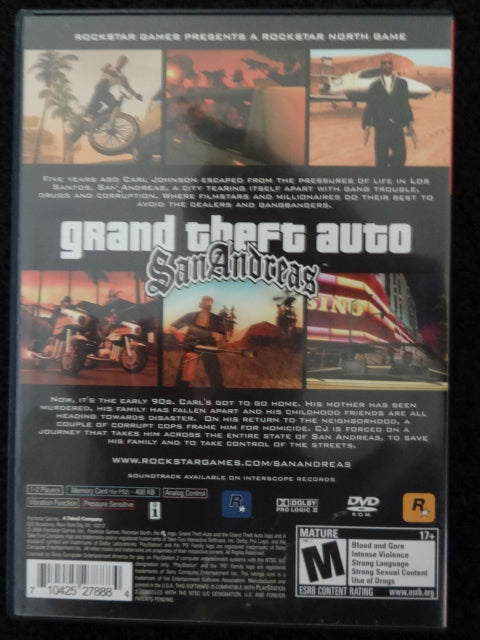 Grand Theft Auto San Andreas Sony PlayStation 2