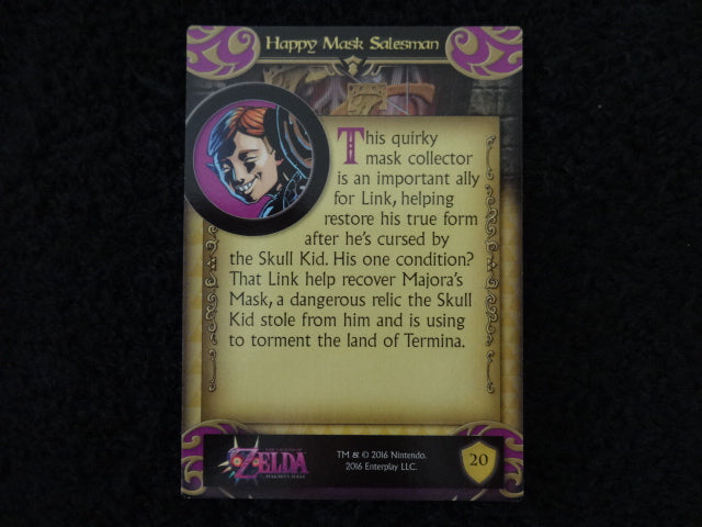 Happy Mask Salesman Enterplay 2016 Legend Of Zelda Collectable Trading Card Number 20