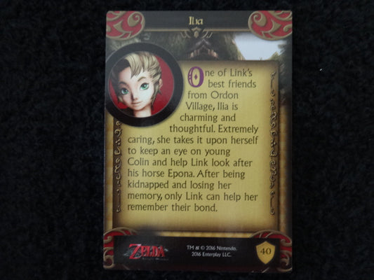 Ilia Enterplay 2016 Legend Of Zelda Collectable Trading Card Number 40