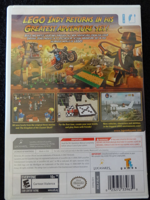 Lego Indiana Jones 2 The Adventure Continues Nintendo Wii