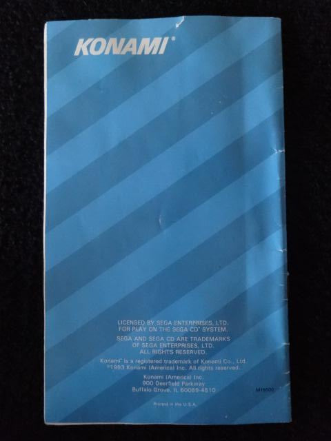 Lethal Inforcer Instruction Booklet Sega CD