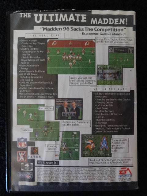 Madden 96 Sega Genesis