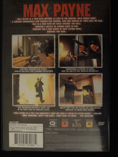 Max Payne Sony PlayStation 2