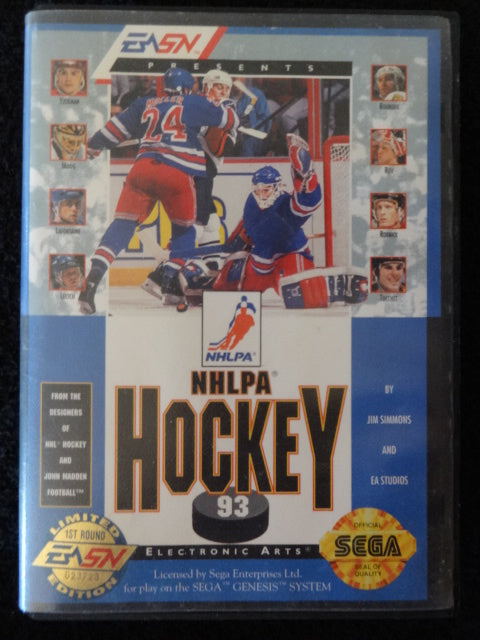 NHLPA Hockey 93 Sega Genesis