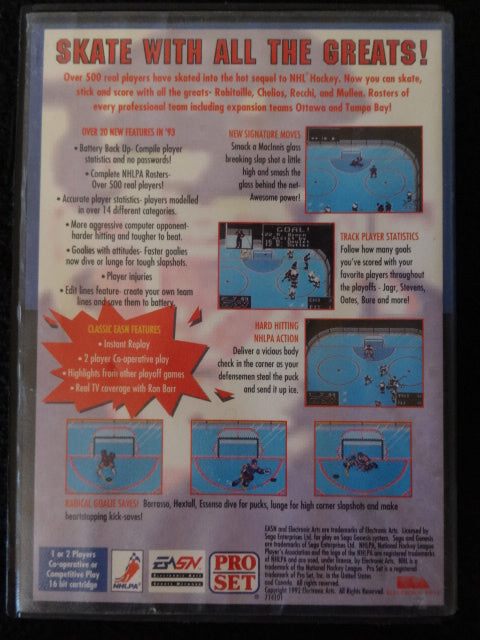 NHLPA Hockey 93 Sega Genesis