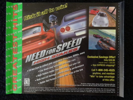 Need For Speed III Hot Pursuit Sony PlayStation
