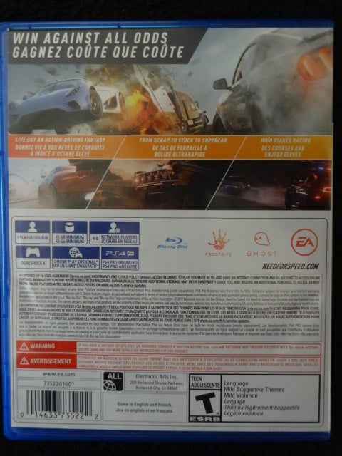 Need for Speed Payback Sony PlayStation 4