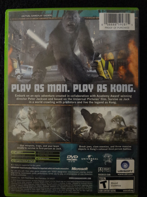 Peter Jackson's King Kong The Official Game of the Movie Microsoft Xbox