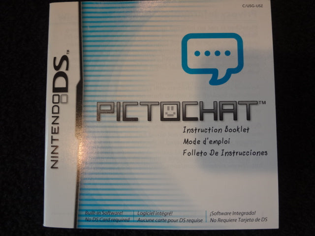 PictoChat Instruction Booklet Nintendo DS