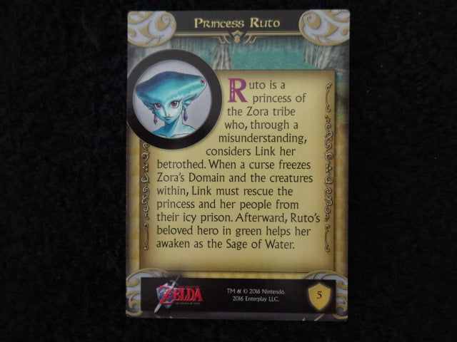 Princess Ruto Enterplay 2016 Legend Of Zelda Collectable Trading Card Card Number 5