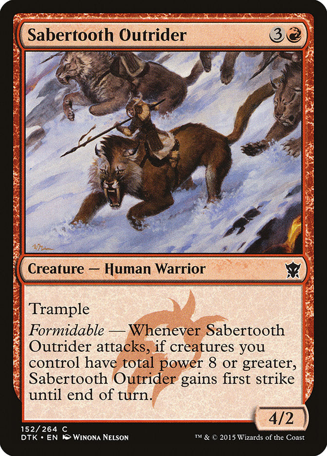 Sabertooth Outrider - Magic The Gathering - Dragons of Tarkir