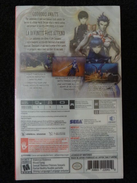 Shin Megami Tensei V Steelbook Edition Nintendo Switch