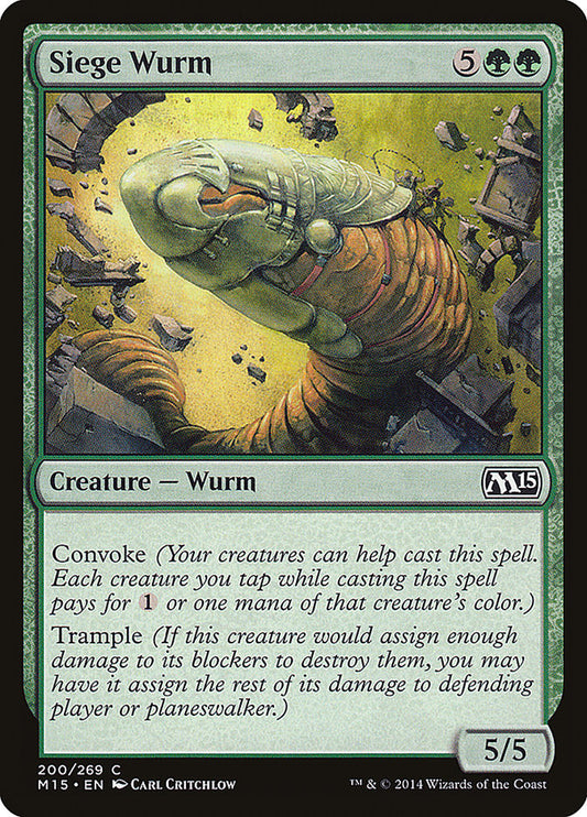 Siege Wurm - Magic The Gathering - Magic 2015 M15