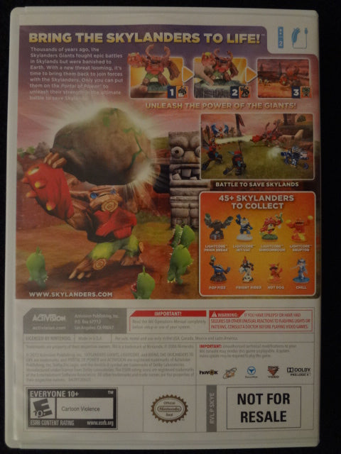 Sky Landers Giants With Platform Nintendo Wii