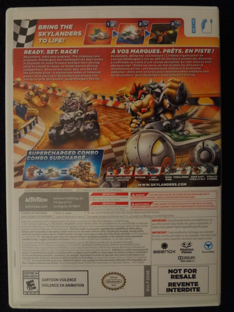 Sky Landers Super Charged Racing With Platform Nintendo Wii