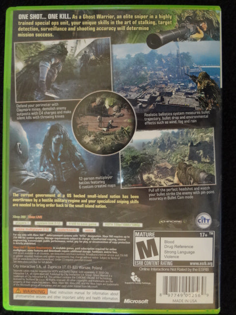 Sniper Ghost Warrior Xbox 360