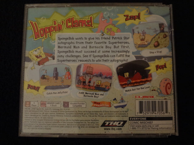 SpongeBob Squarepants Supersponge Sony PlayStation