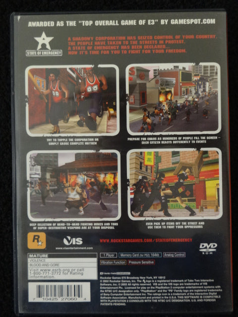 State Of Emergency Sony PlayStation 2