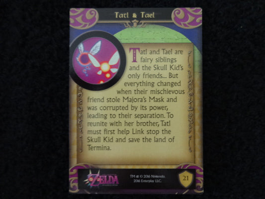 Tatl and Tael Enterplay 2016 Legend Of Zelda Collectable Trading Card Number 21