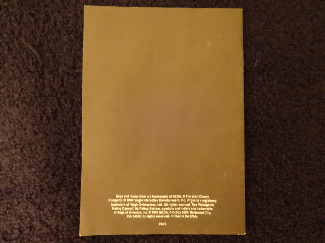 The Lion King Sega Game Gear