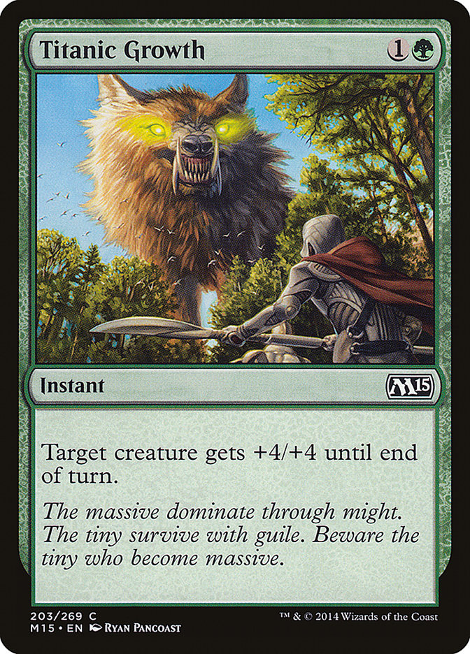 Titanic Growth Magic The Gathering Magic 2015 M15