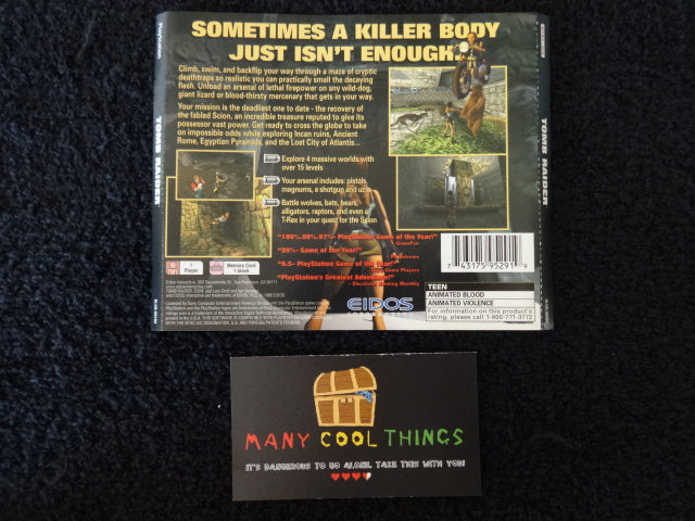 Tomb Raider Sony PlayStation Back Art