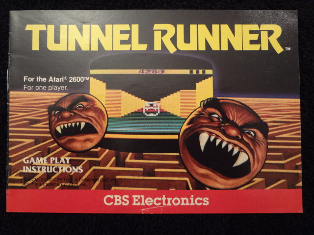 Tunnel Runner Instruction Booklet Atari 2600