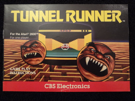 Tunnel Runner Instruction Booklet Atari 2600