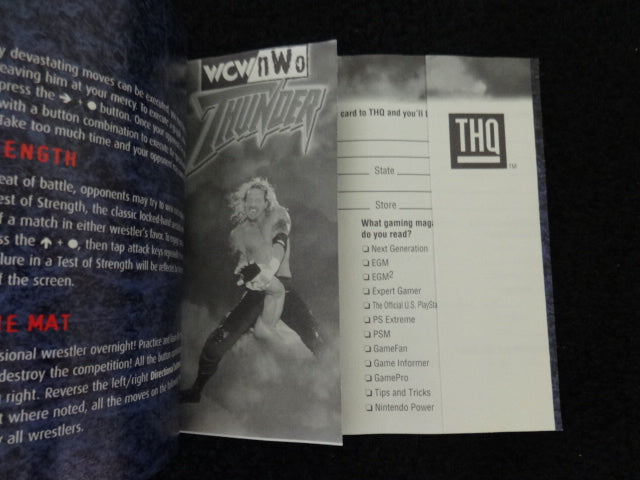 WCW NWO Thunder Sony PlayStation Instruction Booklet