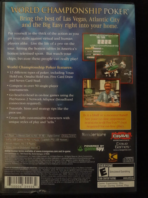 World Championship Poker Sony PlayStation 2