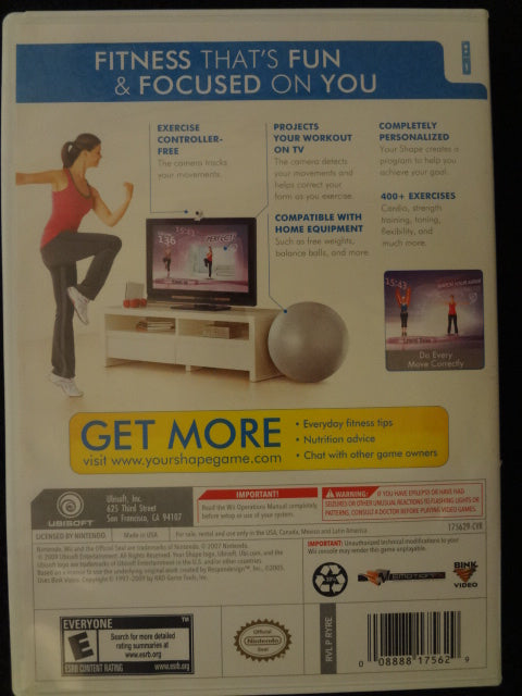 Your Shape Featuring Jenny McCarthy Nintendo Wii