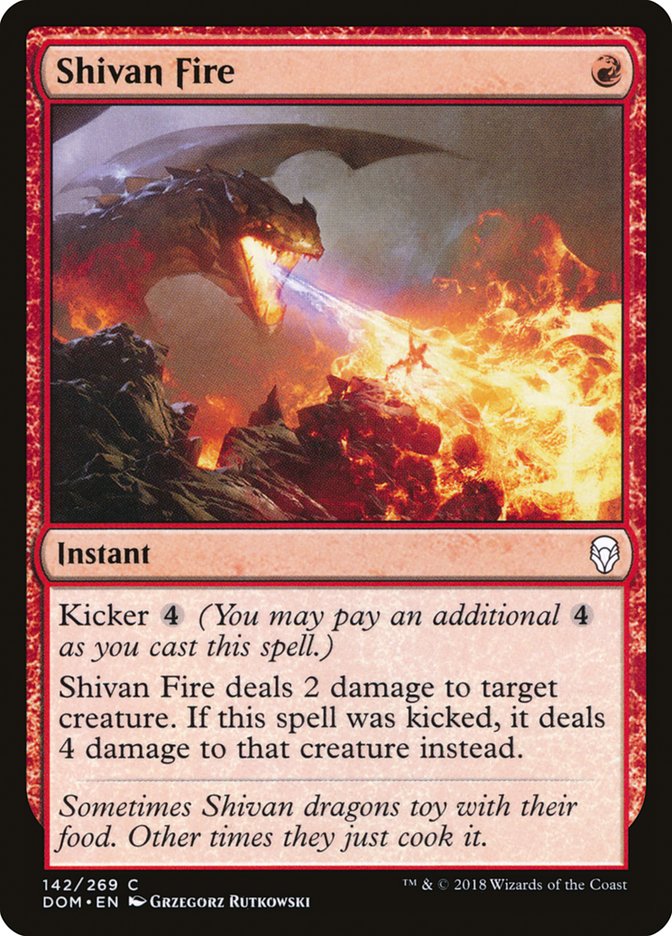 shivan fire - Magic The Gathering - dominaria dom-142