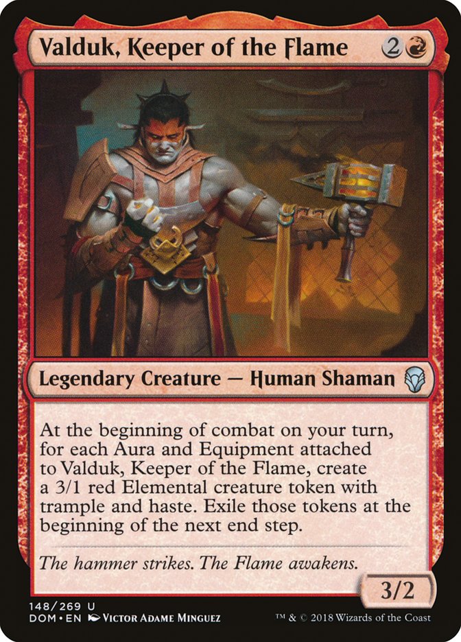 valduk, keeper of the flame - Magic The Gathering - dominaria dom-148