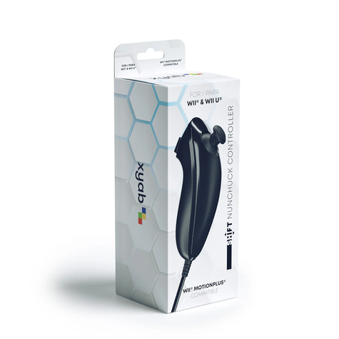Wii / Wii U Wired Nunchuk Controller: Black - xyab
