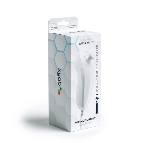 Wii / Wii U Wired Nunchuk Controller: White - xyab