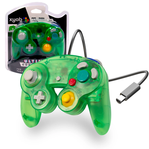 Gamecube Controller: Clear Jungle Green - xyab