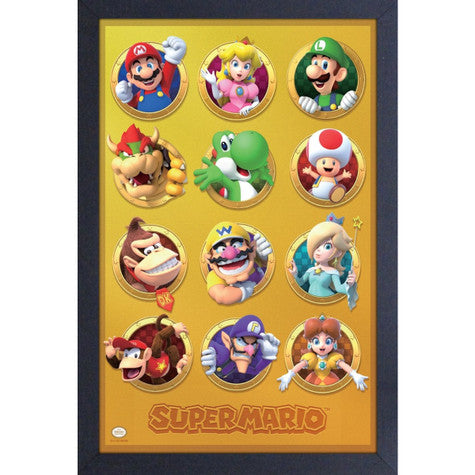 Framed Prints 11 x 17 - Super Mario Gold Group