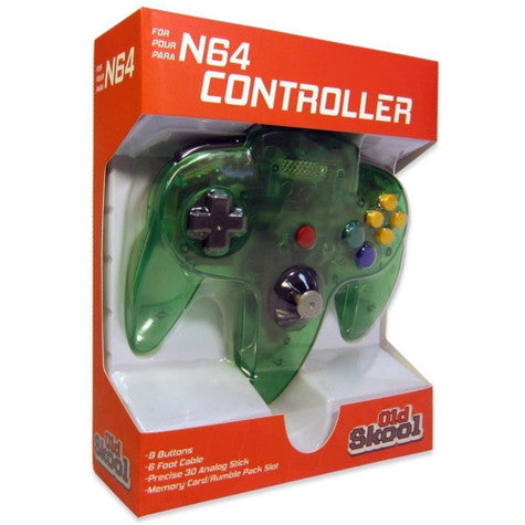 N64 Controller: Clear Jungle Green - Old Skool