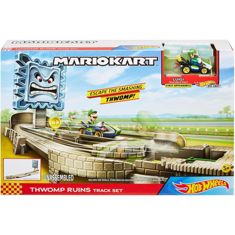 Hot Wheels Mario Kart Thwomp Ruins Track Set
