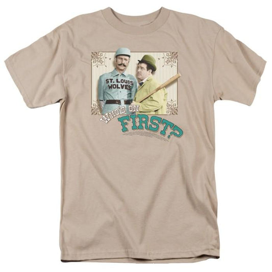 Abbott & Costello Who's On First Adult Regular Fit Short Sleeve