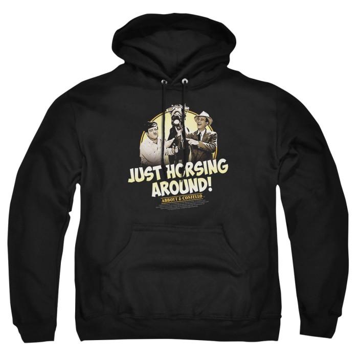 Abbott & Costello Horsing Around Adult Pullover Hoodie
