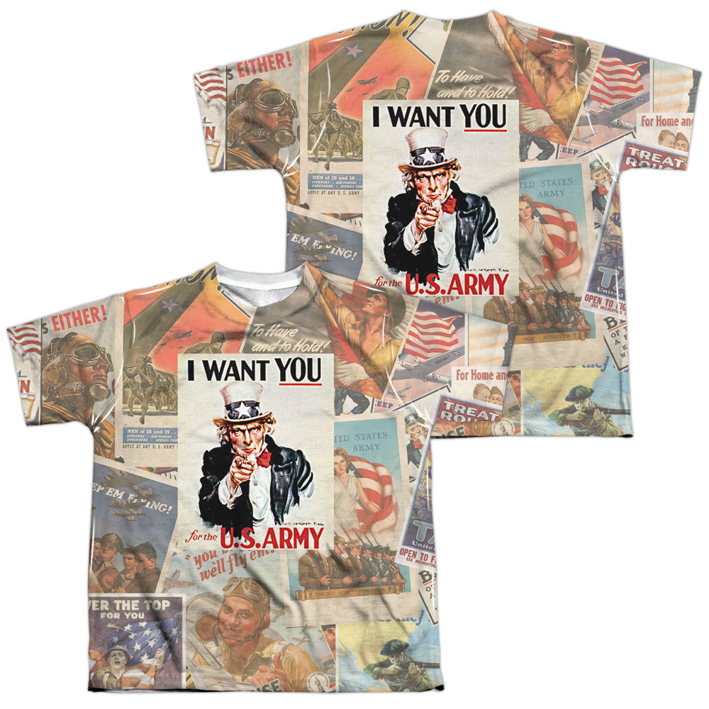 ARMY/VINTAGE COLLAGE (FRONT/BACK PRINT)