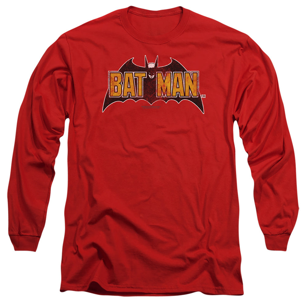 Vintage Bat Logo On Red