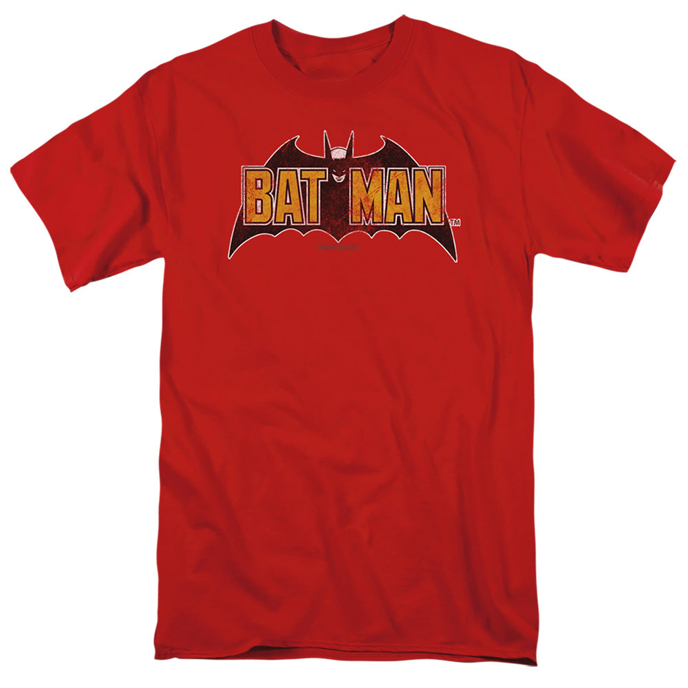 Vintage Bat Logo On Red