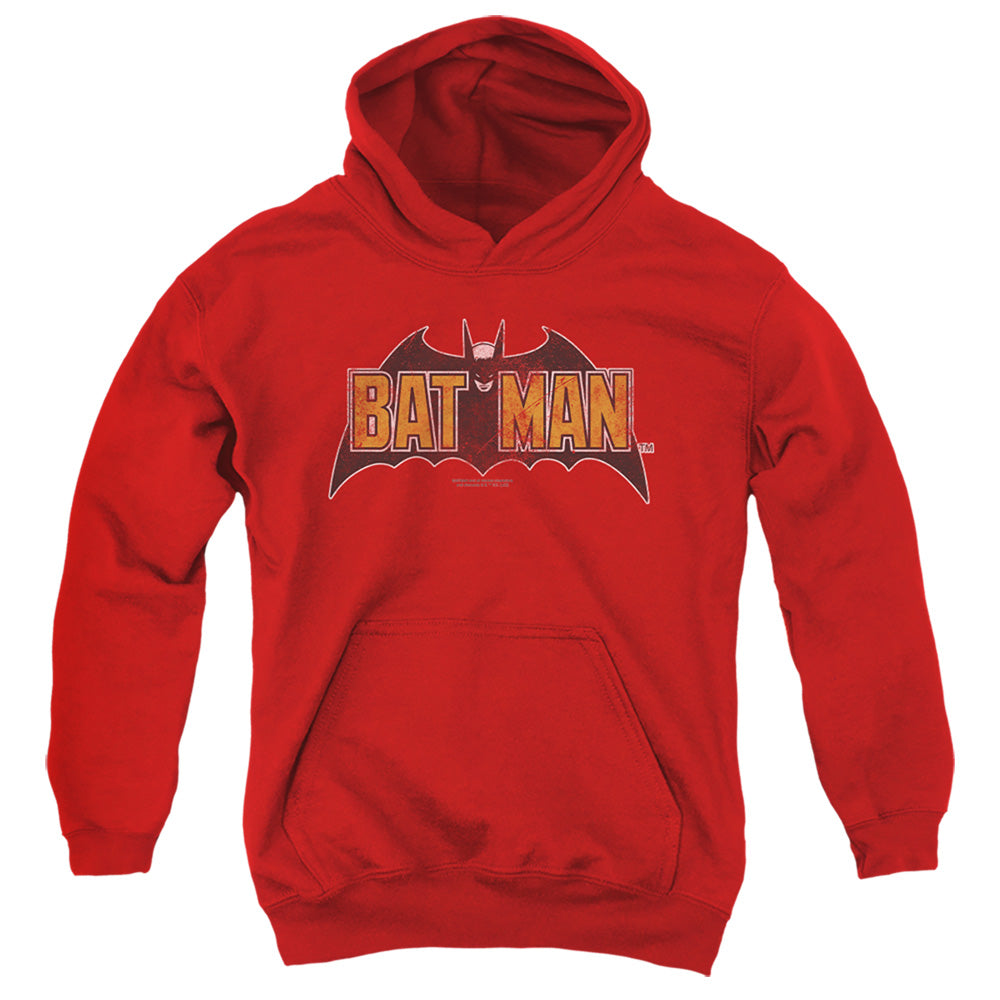 Vintage Bat Logo On Red